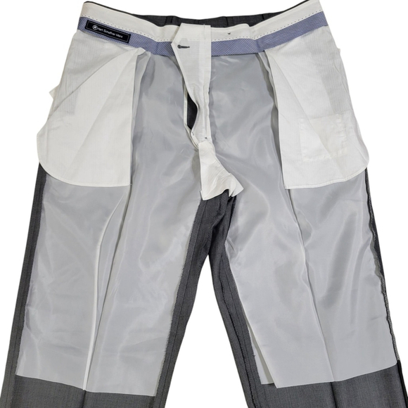 Hart Schaffner Marx Worsted Wool Pants Men's Size 38 Unhemmed NWT $175 - Picture 9 of 12